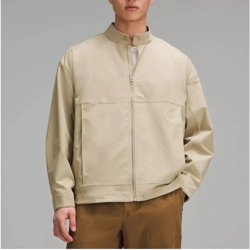 Lululemon Men’s Twill Full Zip Moto Jacket Compass Khaki XL NWT - Picture 5 of 12